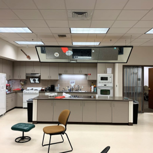 Parkland College Health Professions life skills classroom kitchen